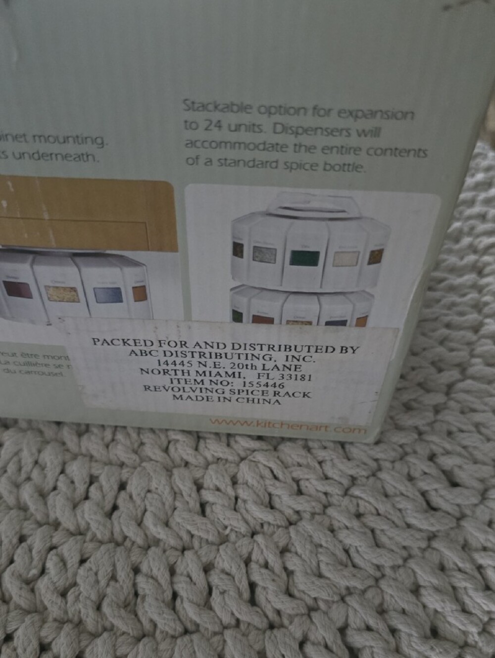 KitchenArt Select-A-Spice Rotating Spice Rack - White - Picture 6 of 8